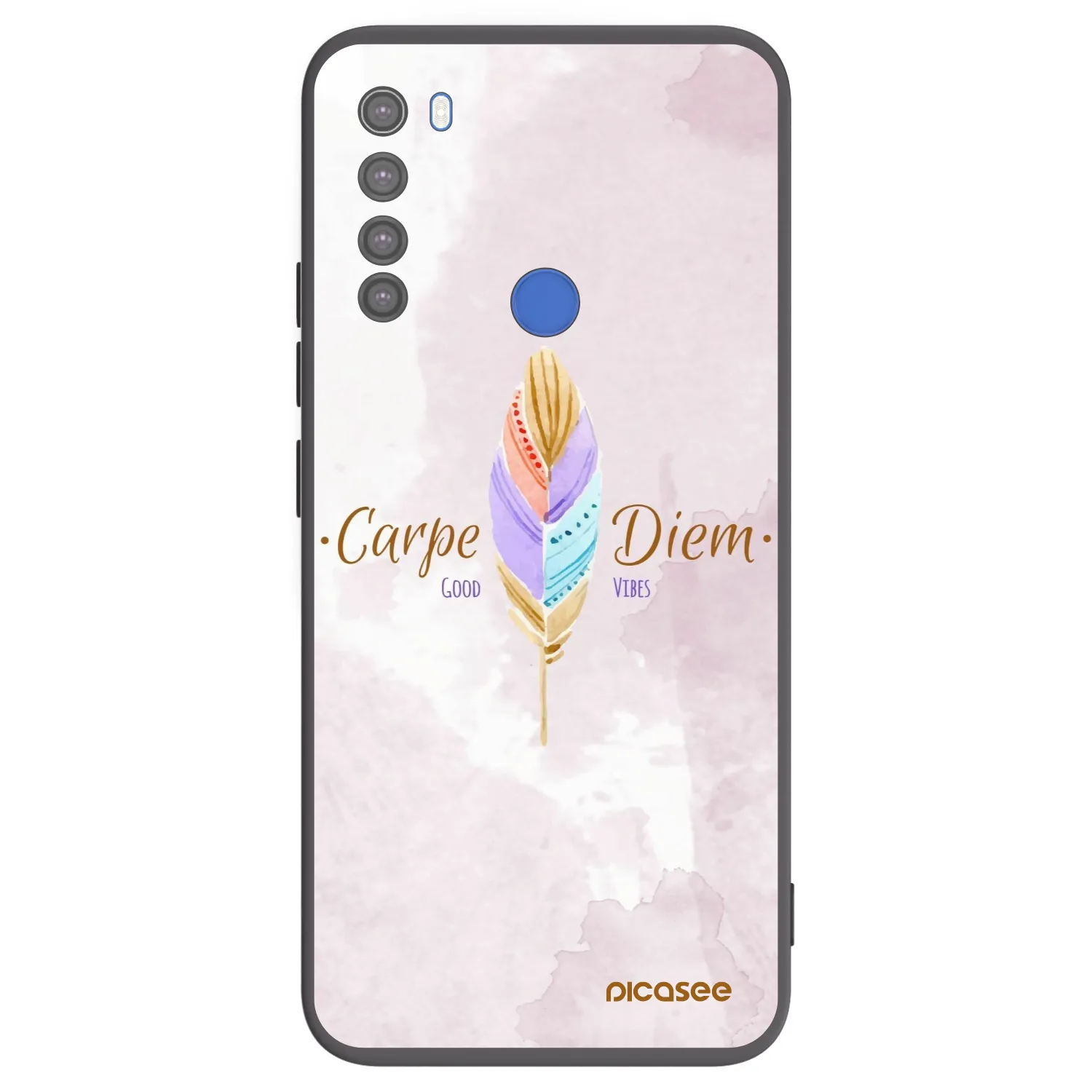 Picasee Xiaomi Redmi Note 8T Hülle - Schwarzes Silikon - Genieße den Tag