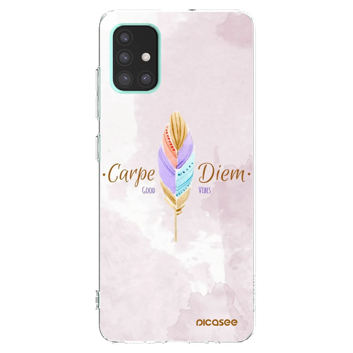 Picasee Samsung Galaxy A51 A515F Hülle - Transparentes Silikon - Genieße den Tag