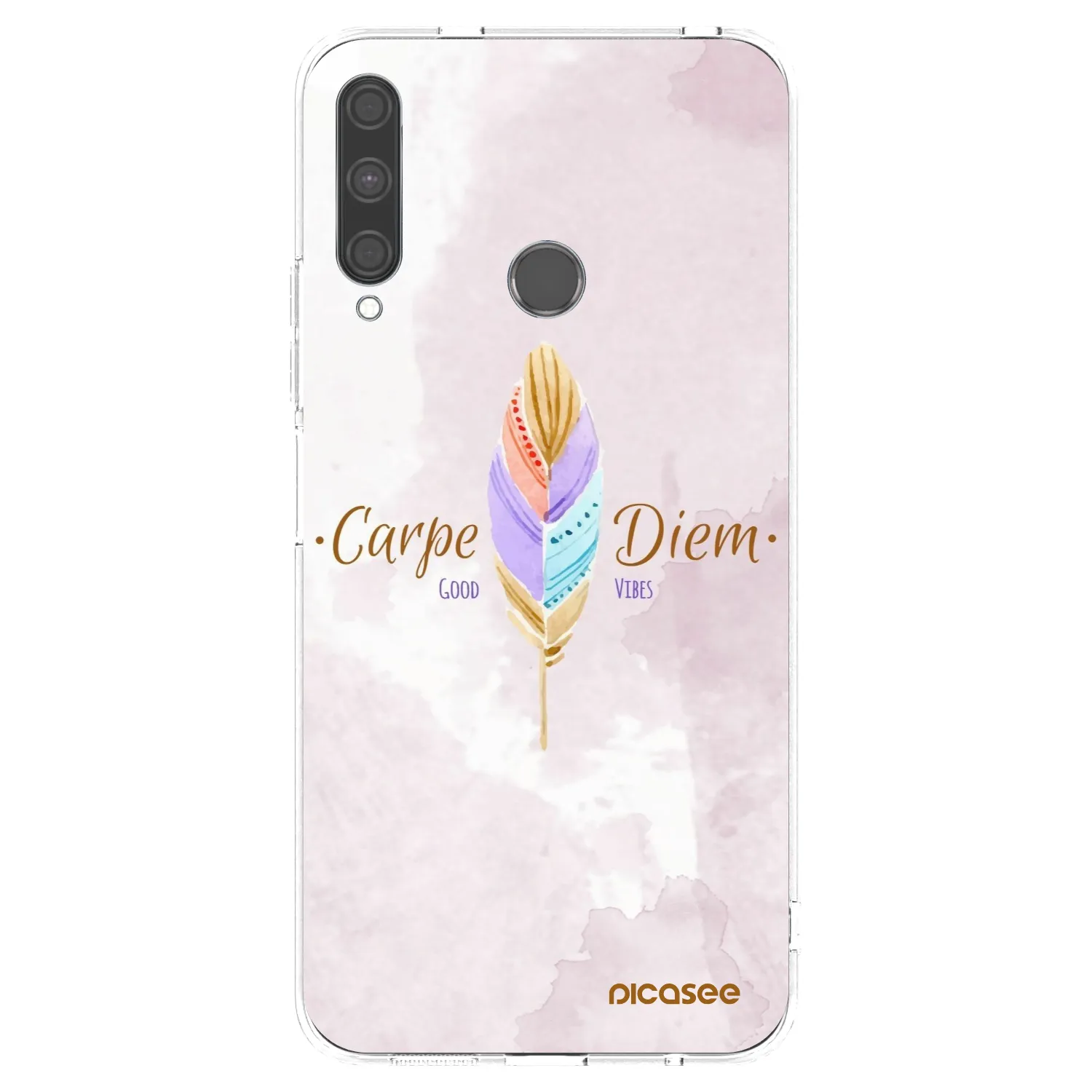 Picasee Huawei P40 Lite E Hülle - Transparentes Silikon - Genieße den Tag