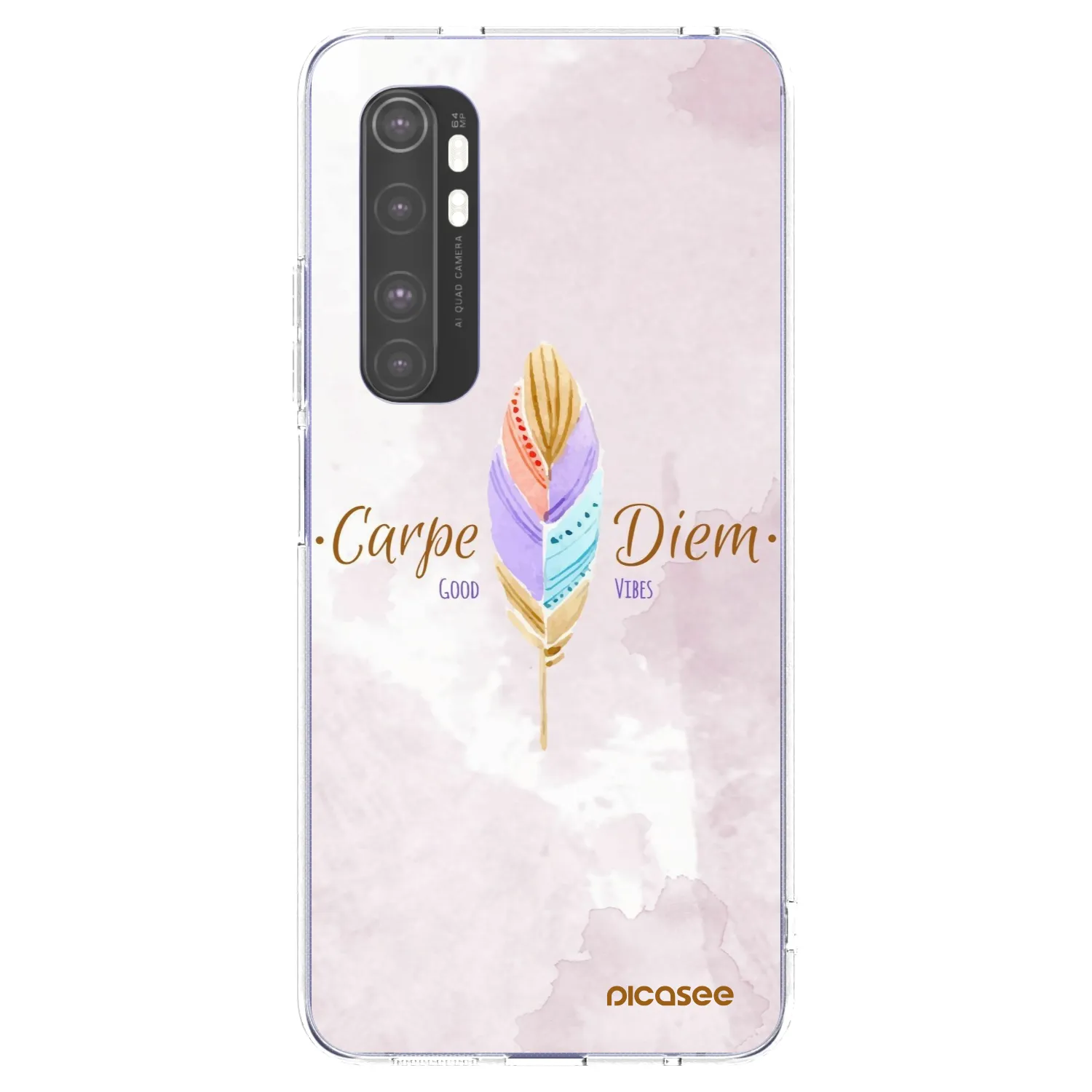 Picasee Xiaomi Mi Note 10 Lite Hülle - Transparentes Silikon - Genieße den Tag