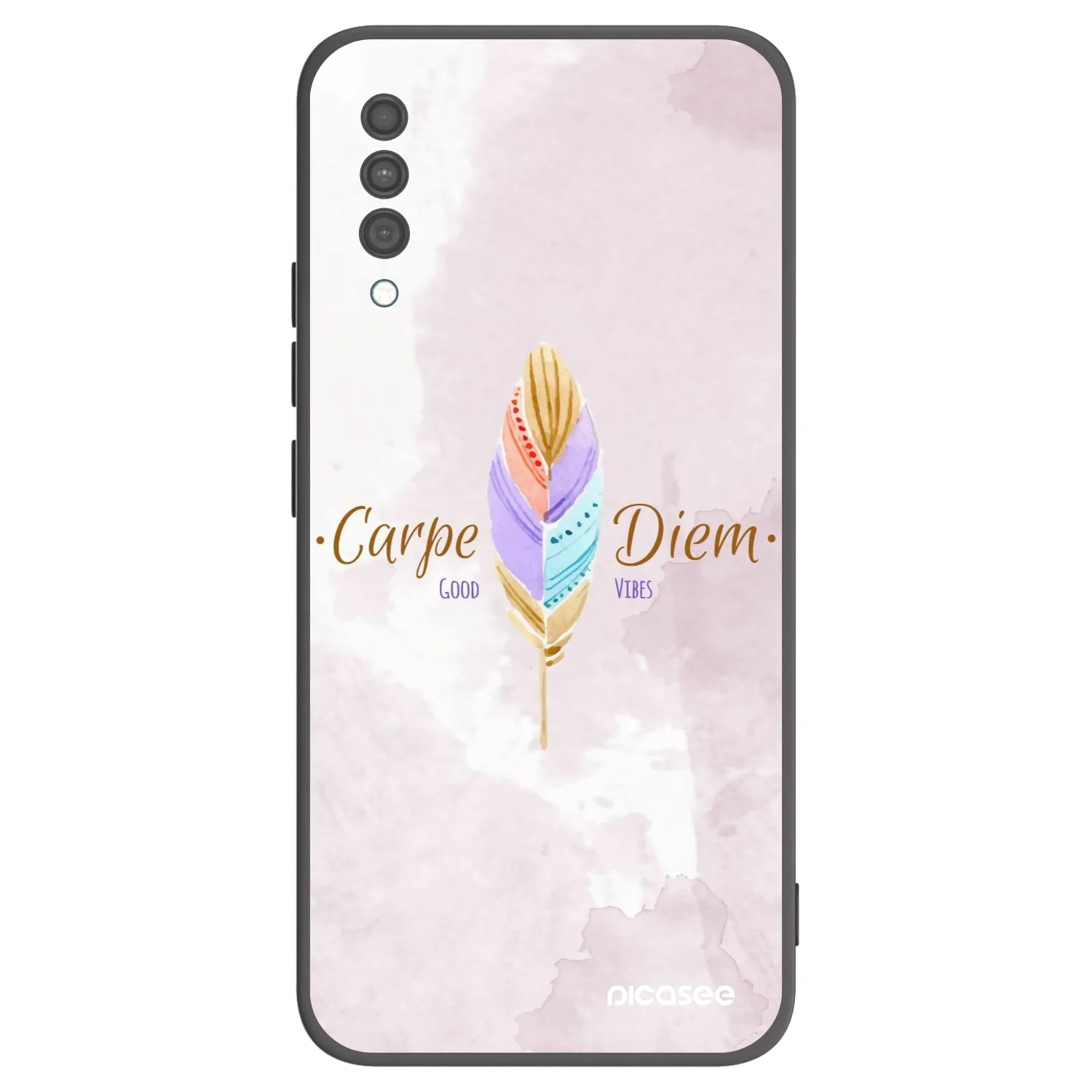 Picasee Samsung Galaxy A30s A307F Hülle - Schwarzes Silikon - Genieße den Tag