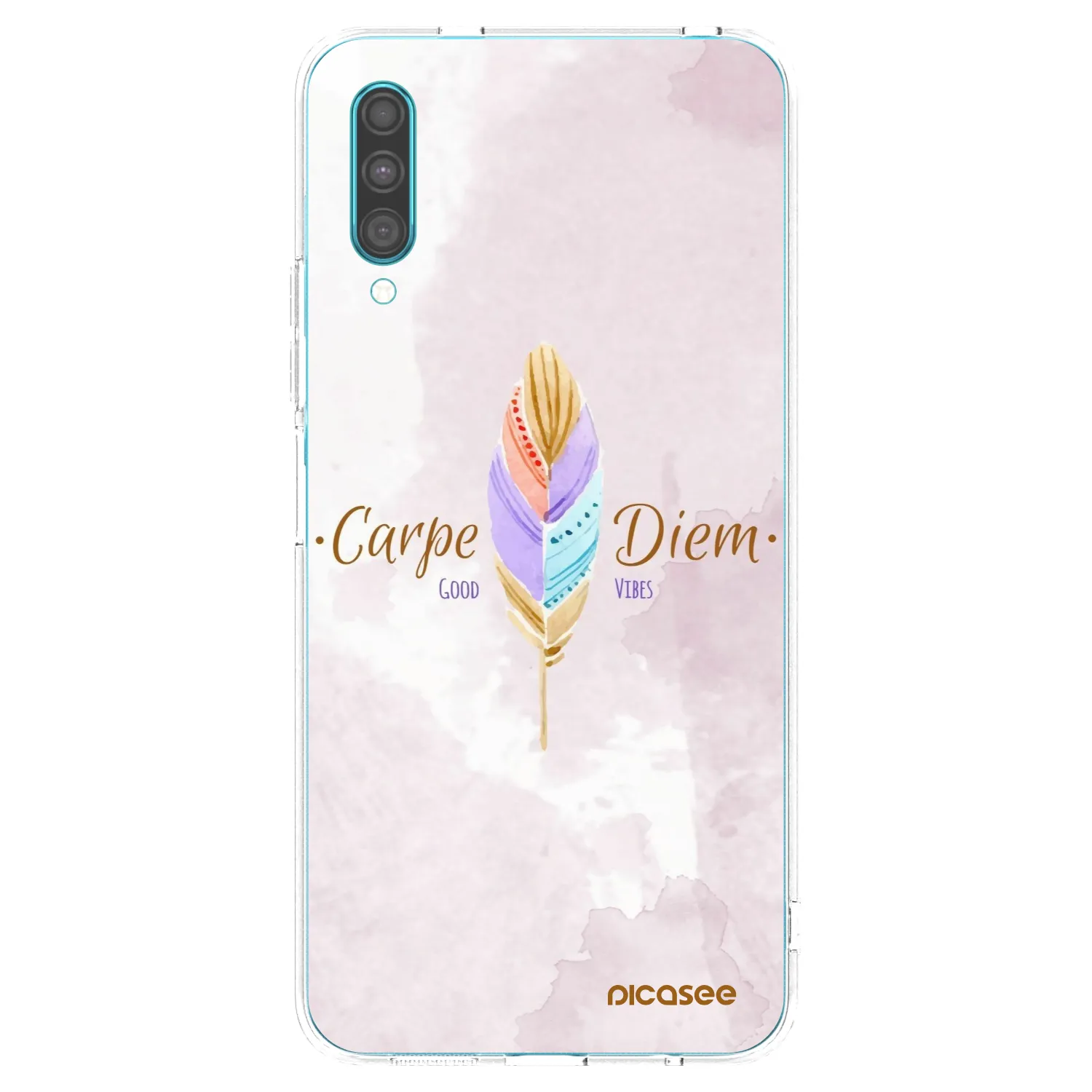 Picasee Samsung Galaxy A30s A307F Hülle - Transparentes Silikon - Genieße den Tag
