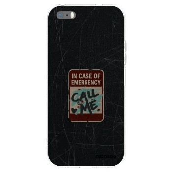 Picasee Apple iPhone 5/5S/SE Hülle - Transparentes Silikon - EMERGENCY