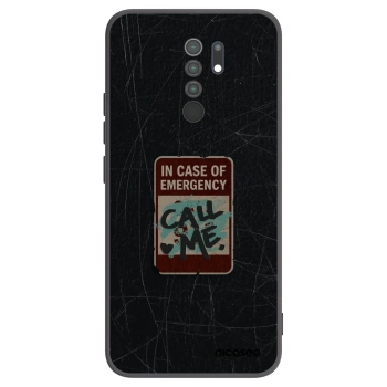 Picasee Xiaomi Redmi 9 Hülle - Schwarzes Silikon - EMERGENCY