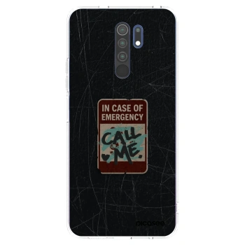 Picasee Xiaomi Redmi 9 Hülle - Transparentes Silikon - EMERGENCY