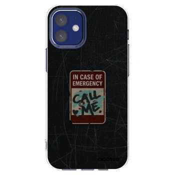 Picasee Apple iPhone 12 mini Hülle - Transparentes Silikon - EMERGENCY