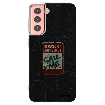 Picasee Samsung Galaxy S21 5G G991B Hülle - Transparentes Silikon - EMERGENCY