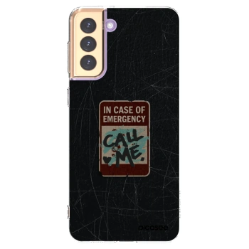 Picasee Samsung Galaxy S21+ 5G G996F Hülle - Transparentes Silikon - EMERGENCY