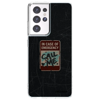 Picasee Samsung Galaxy S21 Ultra 5G G998B Hülle - Transparentes Silikon - EMERGENCY