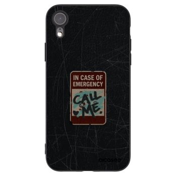 Picasee Apple iPhone XR Hülle - Schwarzes Silikon - EMERGENCY
