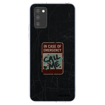 Picasee Samsung Galaxy A02s A025G Hülle - Transparentes Silikon - EMERGENCY