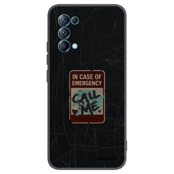Picasee OPPO Reno 5 5G Hülle - Schwarzes Silikon - EMERGENCY
