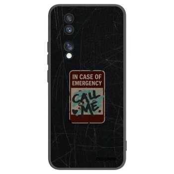 Picasee Honor 70 Hülle - Schwarzes Silikon - EMERGENCY