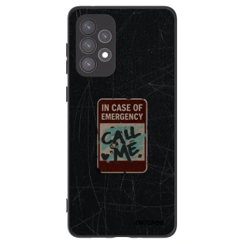 Picasee Samsung Galaxy A73 5G Hülle - Schwarzes Silikon - EMERGENCY