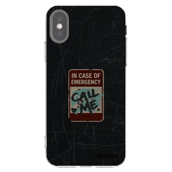 Picasee Apple iPhone X/XS Hülle - Transparentes Silikon - EMERGENCY