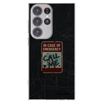 Picasee Samsung Galaxy S23 Ultra 5G Hülle - Transparentes Silikon - EMERGENCY