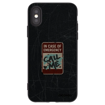 Picasee Apple iPhone X/XS Hülle - Schwarzes Silikon - EMERGENCY