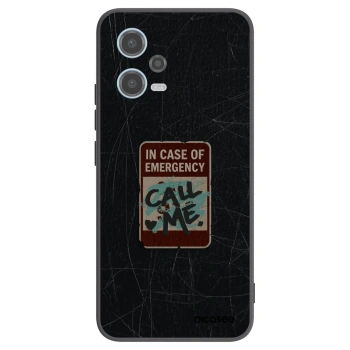 Picasee Xiaomi Redmi Note 12 5G Hülle - Schwarzes Silikon - EMERGENCY