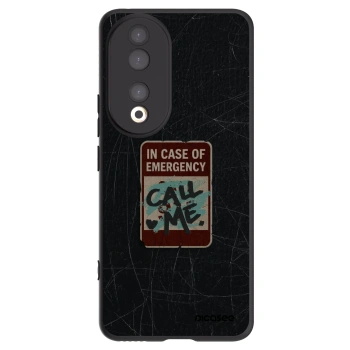 Picasee Honor 90 5G Hülle - Schwarzes Silikon - EMERGENCY