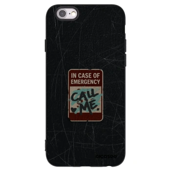 Picasee Apple iPhone 6/6S Hülle - Schwarzes Silikon - EMERGENCY