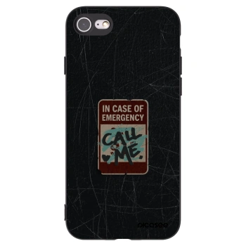 Picasee Apple iPhone 7 Hülle - Schwarzes Silikon - EMERGENCY