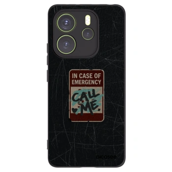 Picasee Xiaomi Redmi Note 14 4G Hülle - Schwarzes Silikon - EMERGENCY