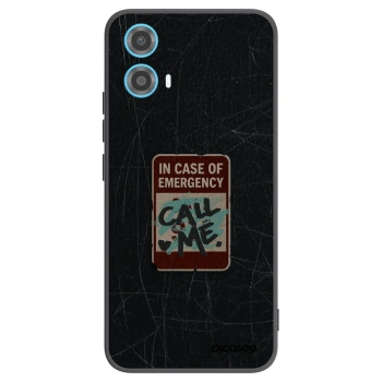 Picasee Motorola Moto G34 5G Hülle - Schwarzes Silikon - EMERGENCY