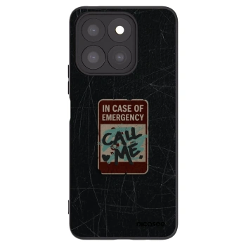 Picasee Honor X8c Hülle - Schwarzes Silikon - EMERGENCY