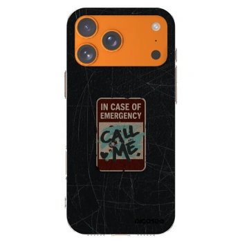 Picasee Apple iPhone 17 Pro Max Hülle - Transparentes Silikon - EMERGENCY