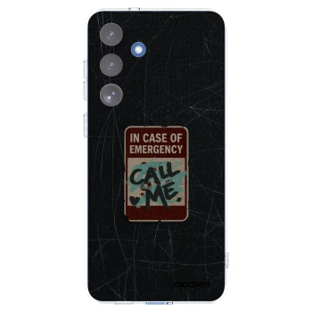 Picasee Samsung Galaxy S25 FE 5G Hülle - Transparentes Silikon - EMERGENCY