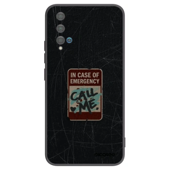 Picasee Huawei Nova 5T Hülle - Schwarzes Silikon - EMERGENCY