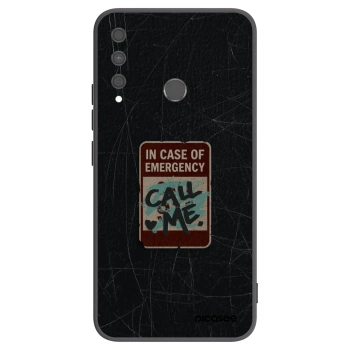 Picasee Huawei P40 Lite E Hülle - Schwarzes Silikon - EMERGENCY