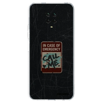 Picasee Xiaomi Redmi Note 9 Pro Hülle - Transparentes Silikon - EMERGENCY