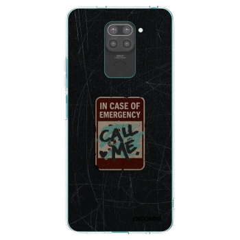 Picasee Xiaomi Redmi Note 9 Hülle - Schwarzes Silikon - EMERGENCY