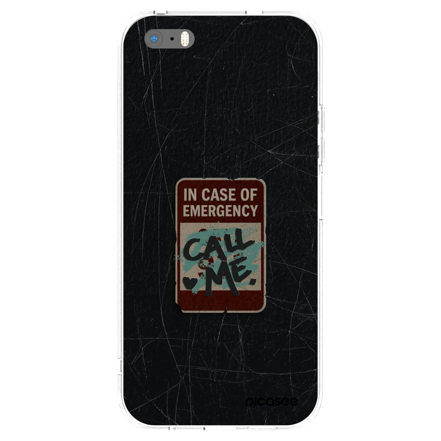 Picasee Apple iPhone 5/5S/SE Hülle - Transparentes Silikon - EMERGENCY