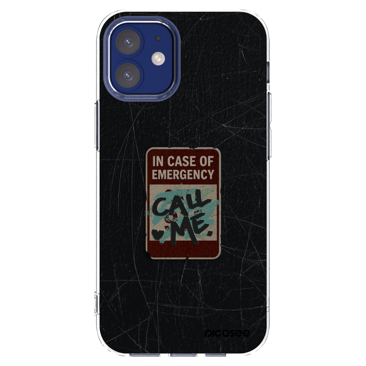 Picasee Apple iPhone 12 mini Hülle - Transparentes Silikon - EMERGENCY