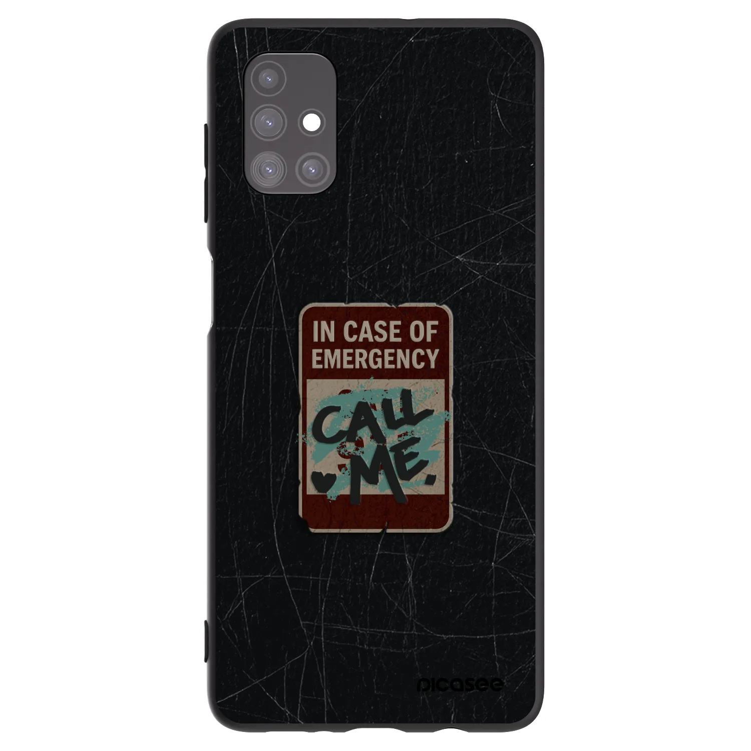Picasee Samsung Galaxy M51 M515F Hülle - Schwarzes Silikon - EMERGENCY