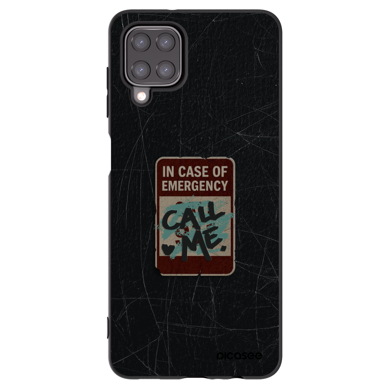 Picasee Samsung Galaxy A12 A125F Hülle - Schwarzes Silikon - EMERGENCY