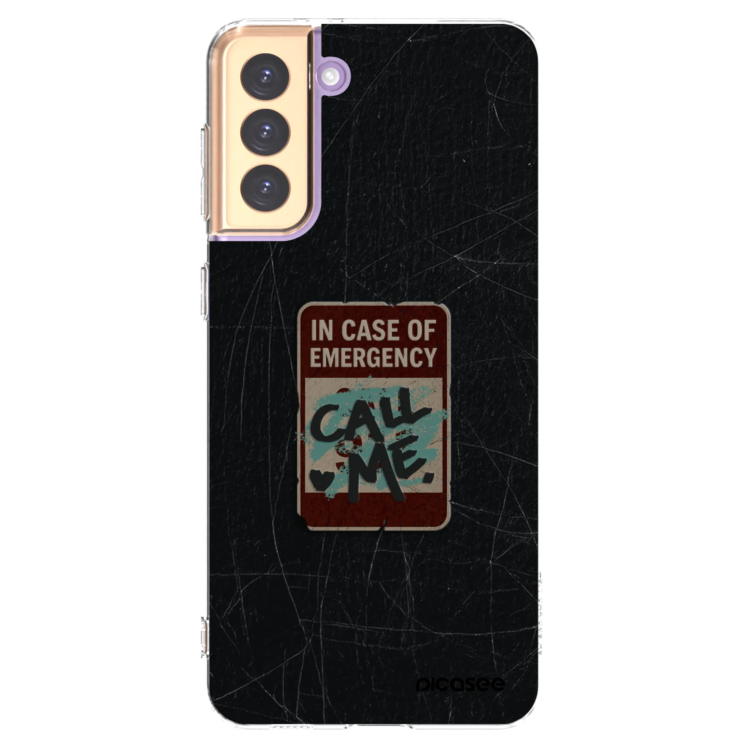 Picasee Samsung Galaxy S21+ 5G G996F Hülle - Transparentes Silikon - EMERGENCY