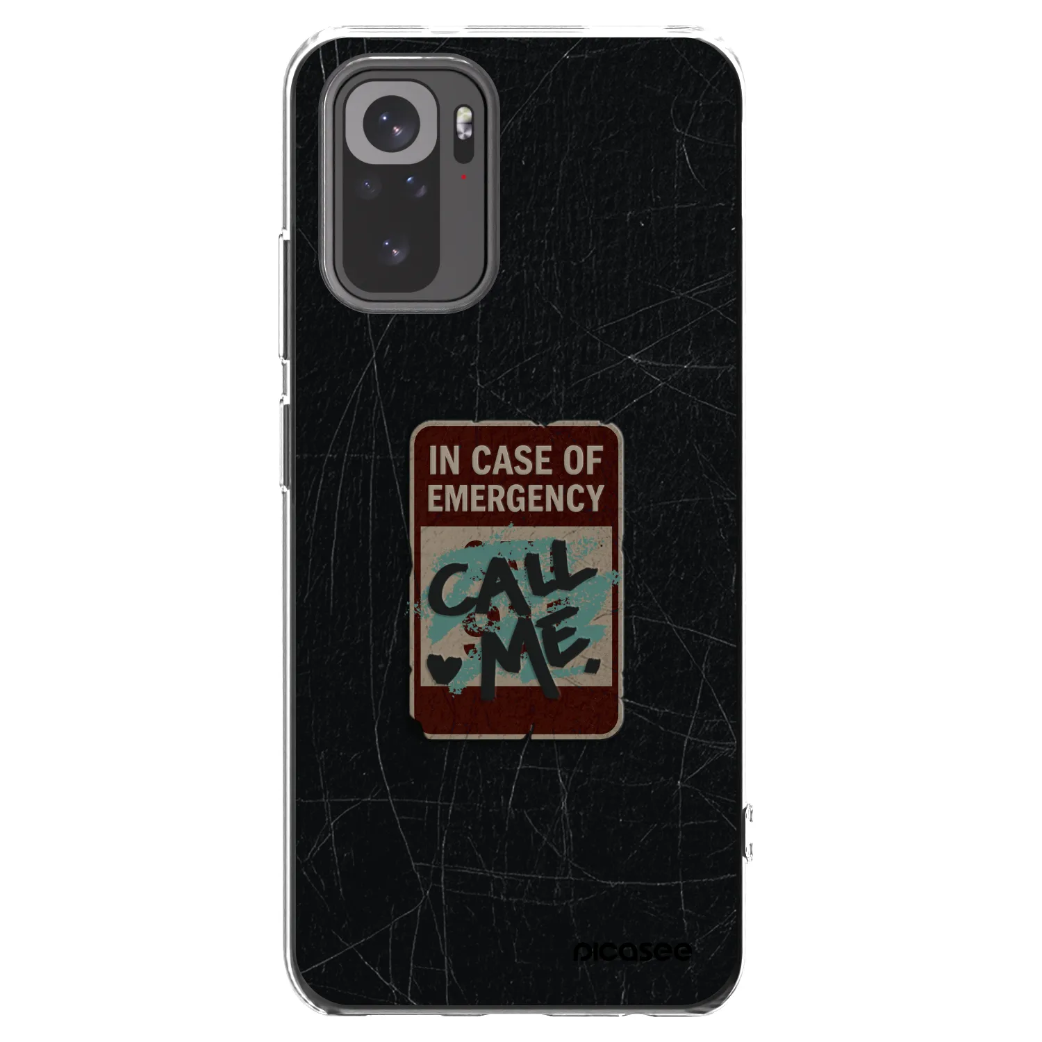 Picasee Xiaomi Redmi Note 10 Hülle - Transparentes Silikon - EMERGENCY