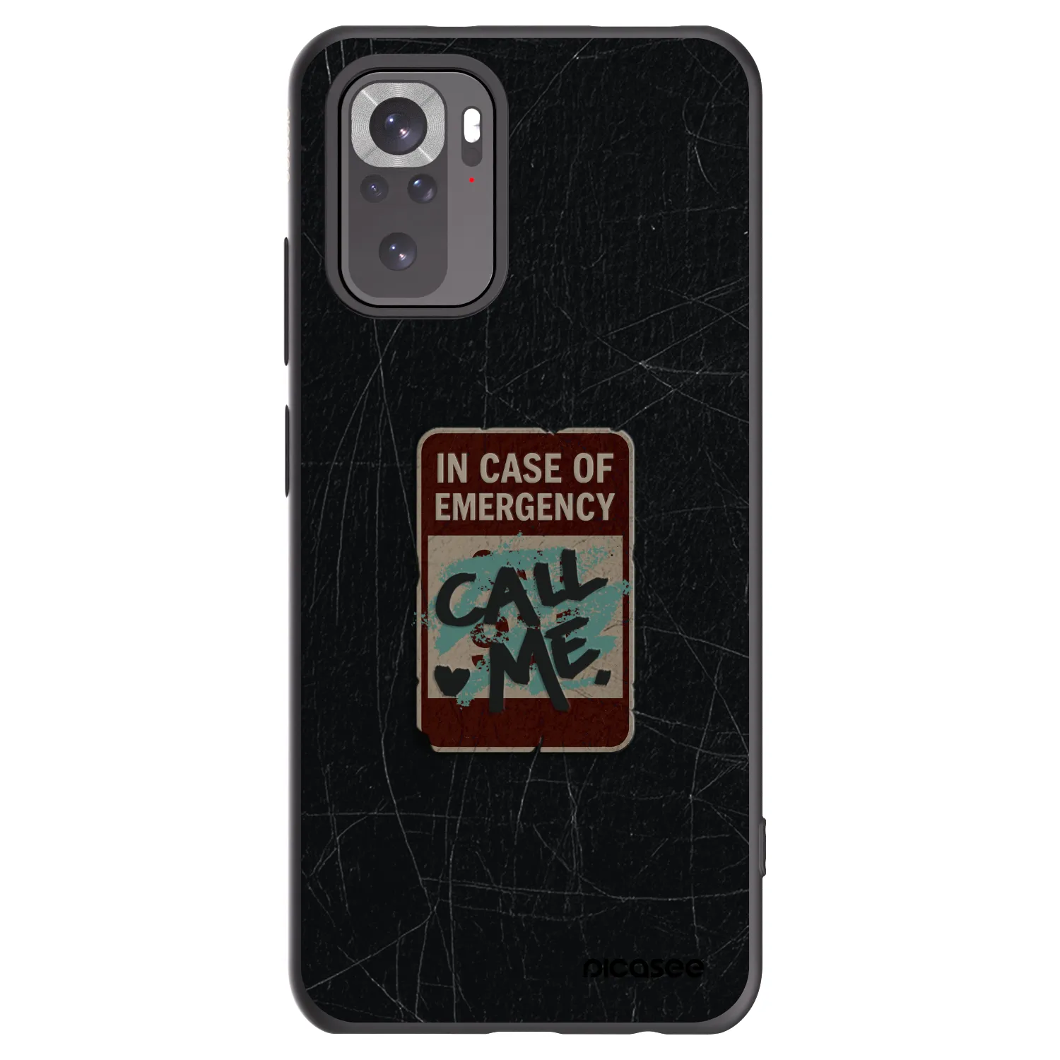 Picasee Xiaomi Redmi Note 10S Hülle - Schwarzes Silikon - EMERGENCY