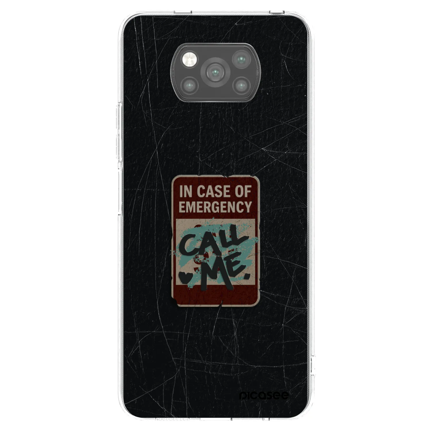 Picasee Xiaomi Poco X3 Pro Hülle - Schwarzes Silikon - EMERGENCY