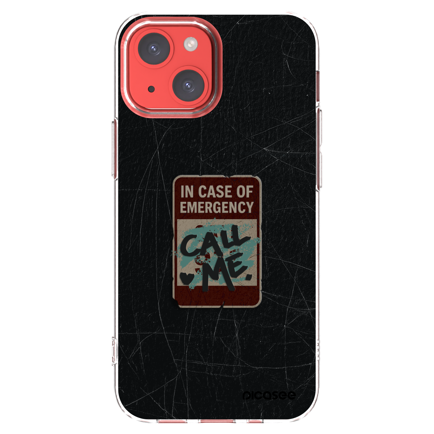 Picasee Apple iPhone 13 mini Hülle - Transparentes Silikon - EMERGENCY