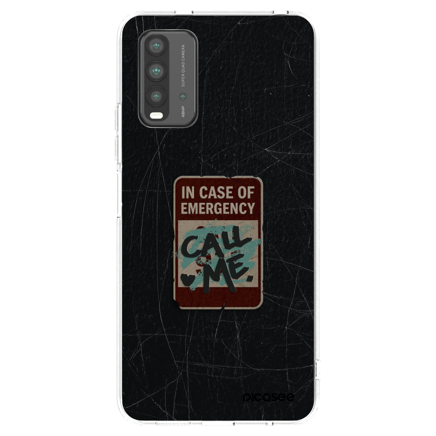 Picasee Xiaomi Redmi 9T Hülle - Transparentes Silikon - EMERGENCY