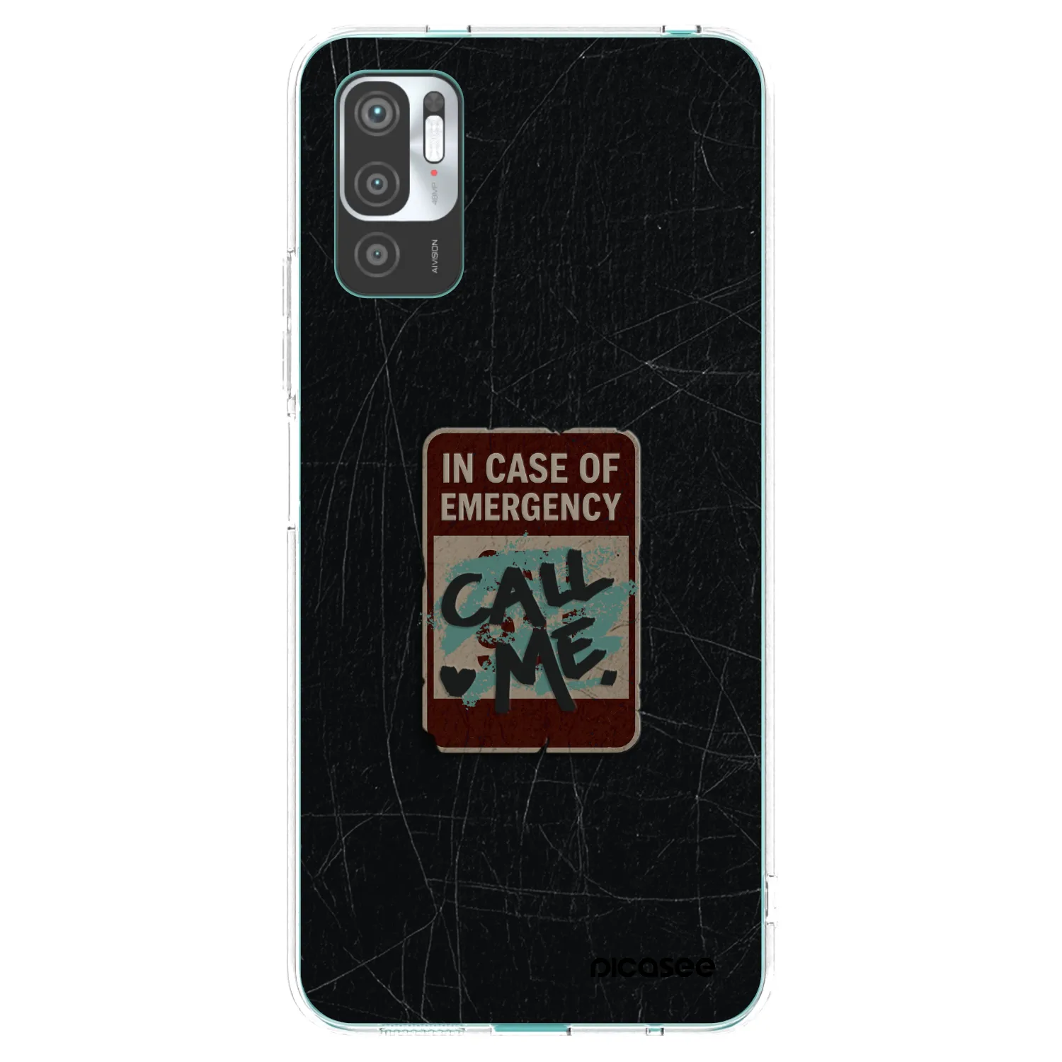 Picasee Xiaomi Redmi Note 10 5G Hülle - Transparentes Silikon - EMERGENCY