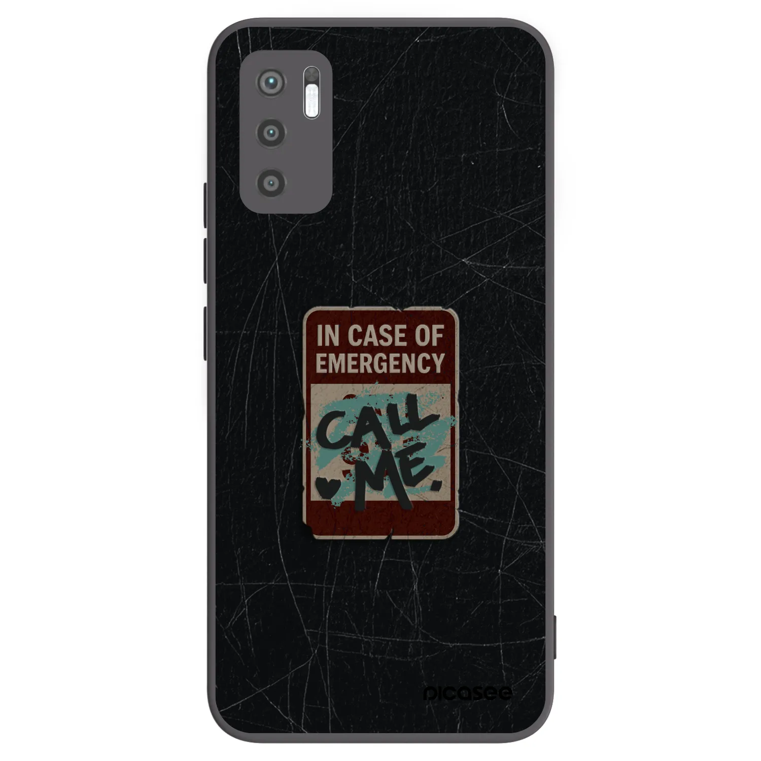 Picasee Xiaomi Redmi Note 10 5G Hülle - Schwarzes Silikon - EMERGENCY