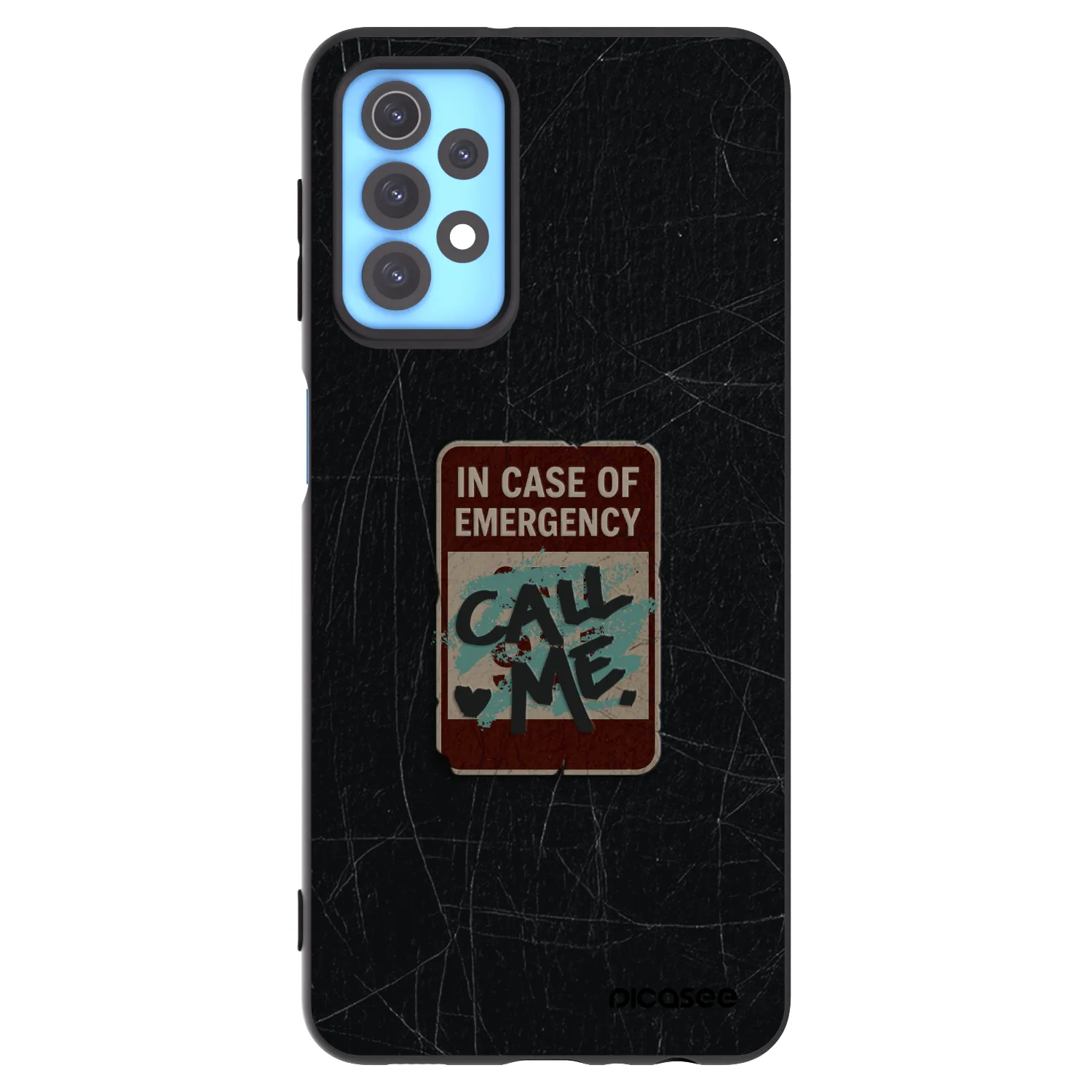 Picasee Samsung Galaxy A32 4G SM-A325F Hülle - Schwarzes Silikon - EMERGENCY