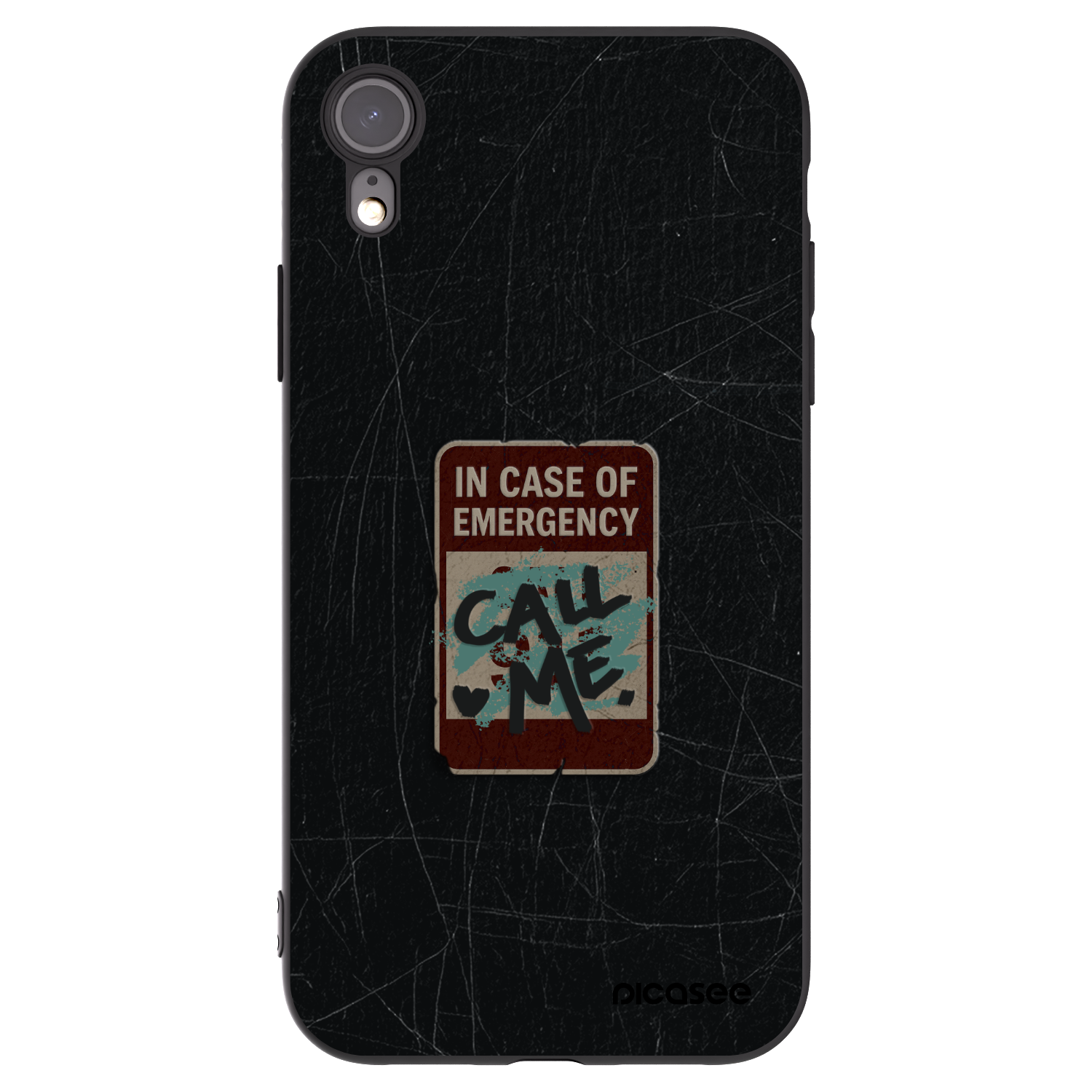 Picasee Apple iPhone XR Hülle - Schwarzes Silikon - EMERGENCY