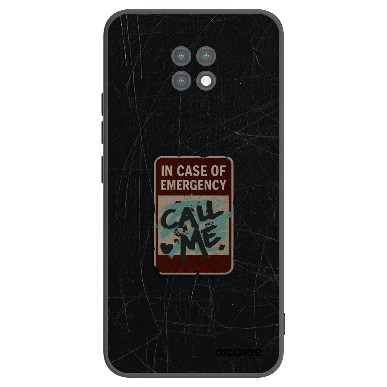 Picasee Xiaomi Redmi Note 9T Hülle - Schwarzes Silikon - EMERGENCY