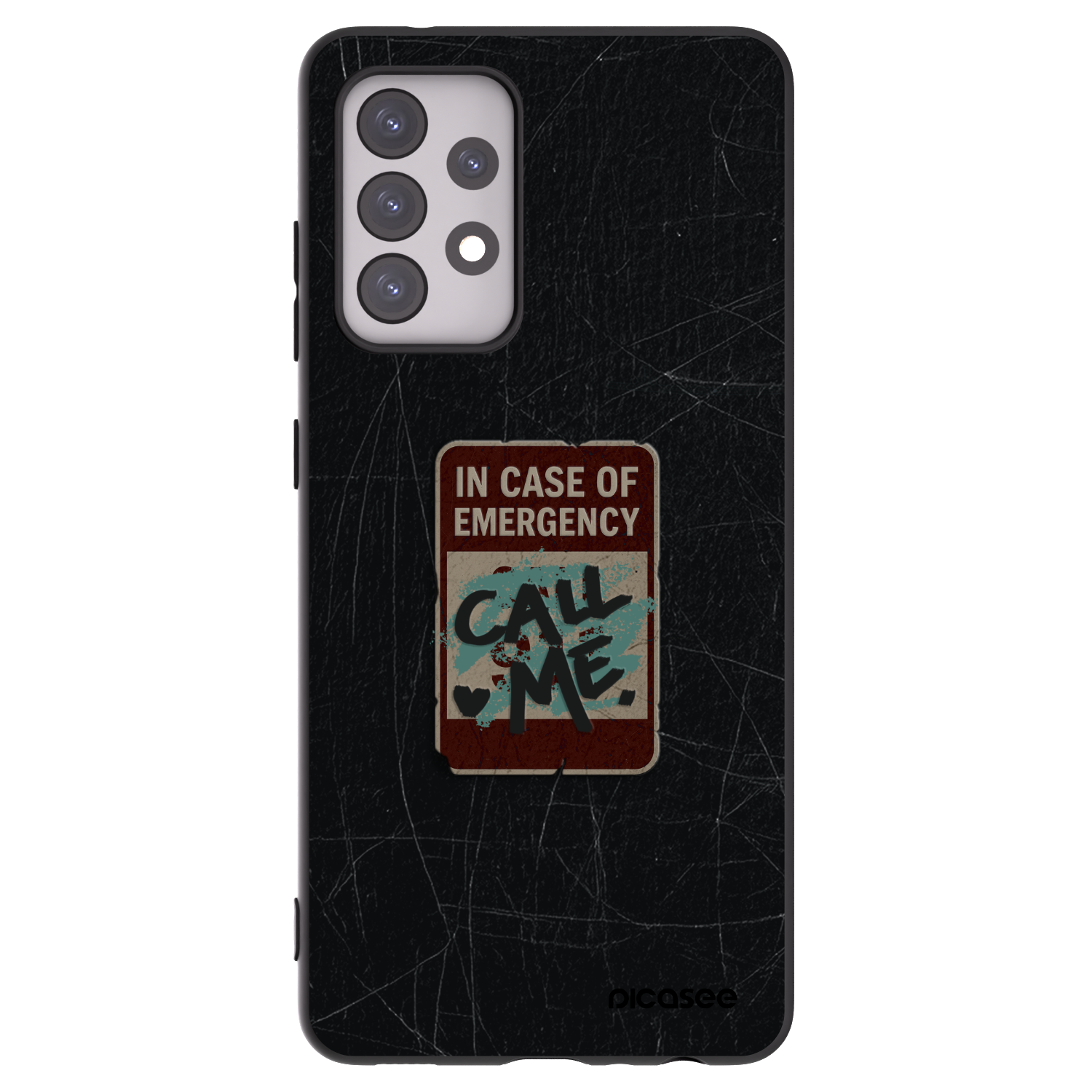Picasee Samsung Galaxy A52s 5G A528B Hülle - Schwarzes Silikon - EMERGENCY